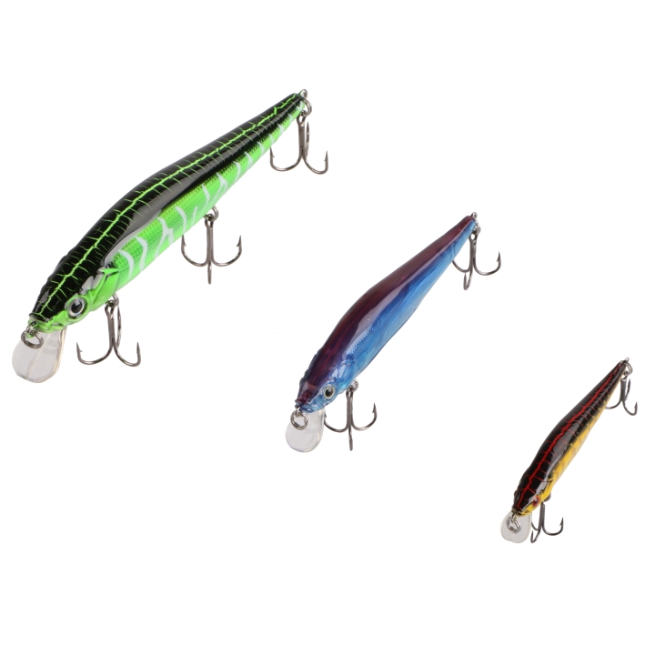 Top Water & Shallow Hard Stickbait with VMC Treble Hooks(SB3006 & SB3009 & SB3012)