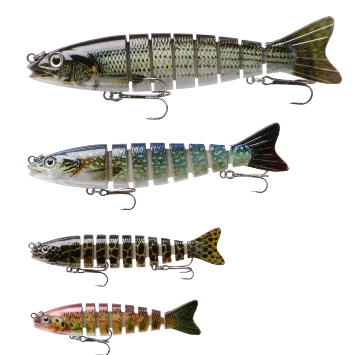 Shallow Plastic 8.6cm- 8 Segment  Multisection Lure (MS1409)
