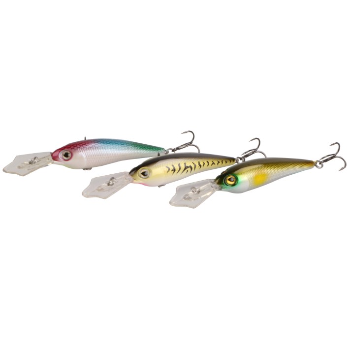 Deep Diving ABS Stickbait with VMC Treble Hooks (SB2406 & SB2408 & SB2410)